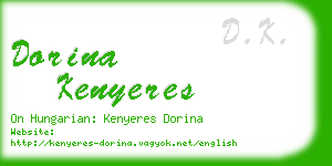 dorina kenyeres business card